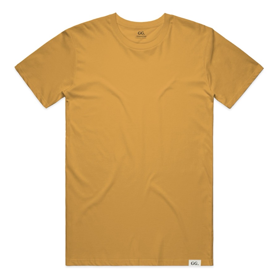 The Tee in Mustard, front