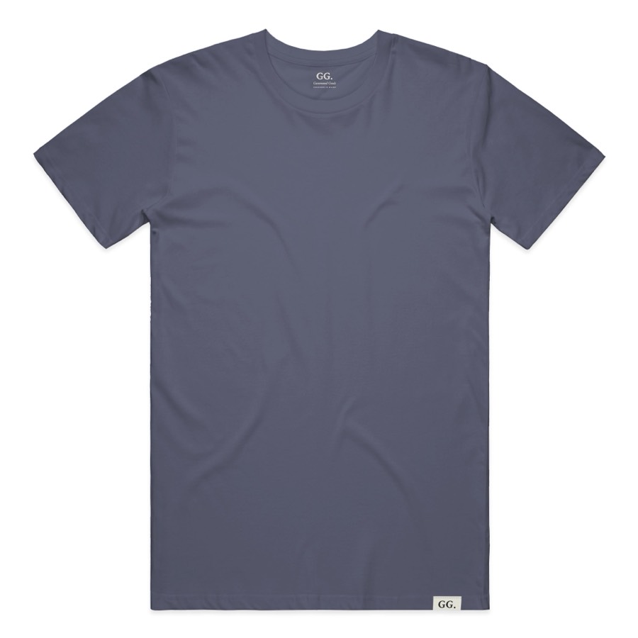 The Tee in Petrol Blue, front